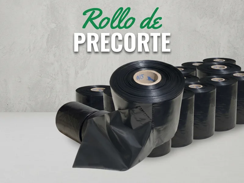 Rollo precorte negro recuperado